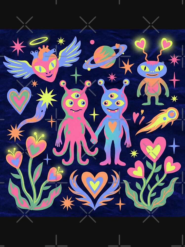 Neon Psychedelic Alien Love Cosmic Montage by zzz888