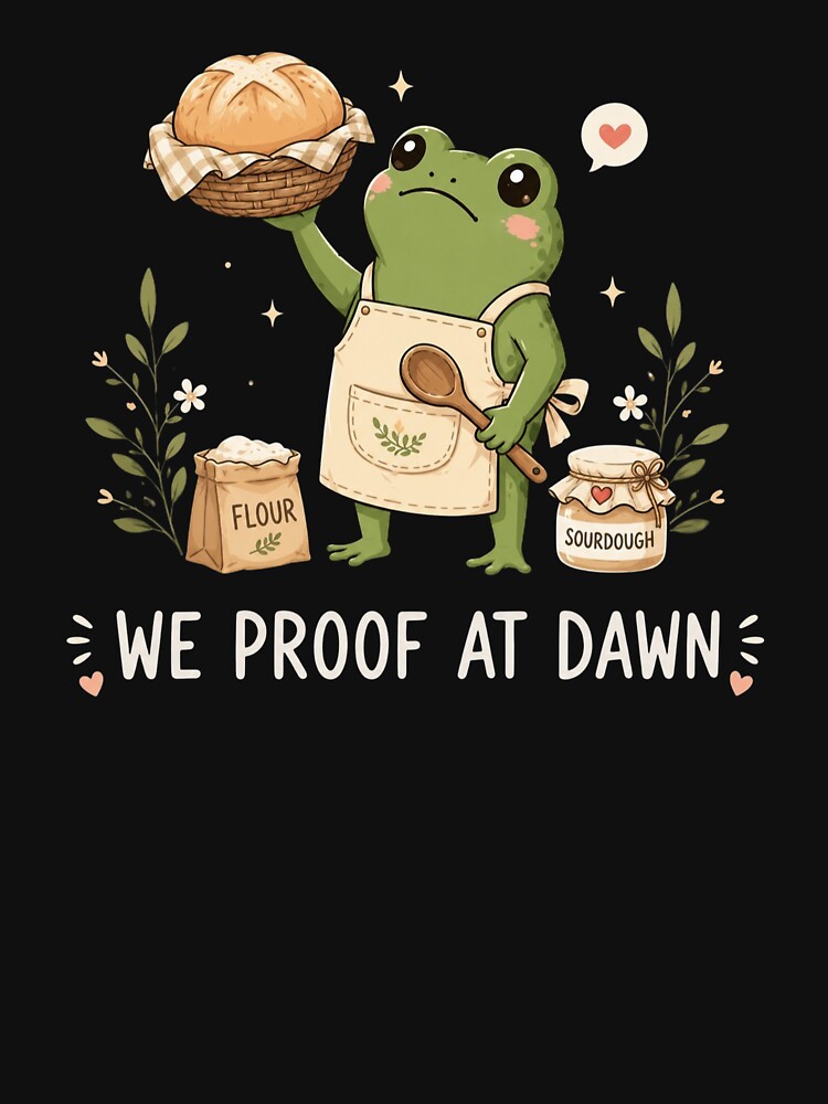 We Proof At Dawn Sourdough, Funny Frog Meme Bread Baking, Sourdough Starter Baking Lover, Gift for Baker by Sprinkle12345