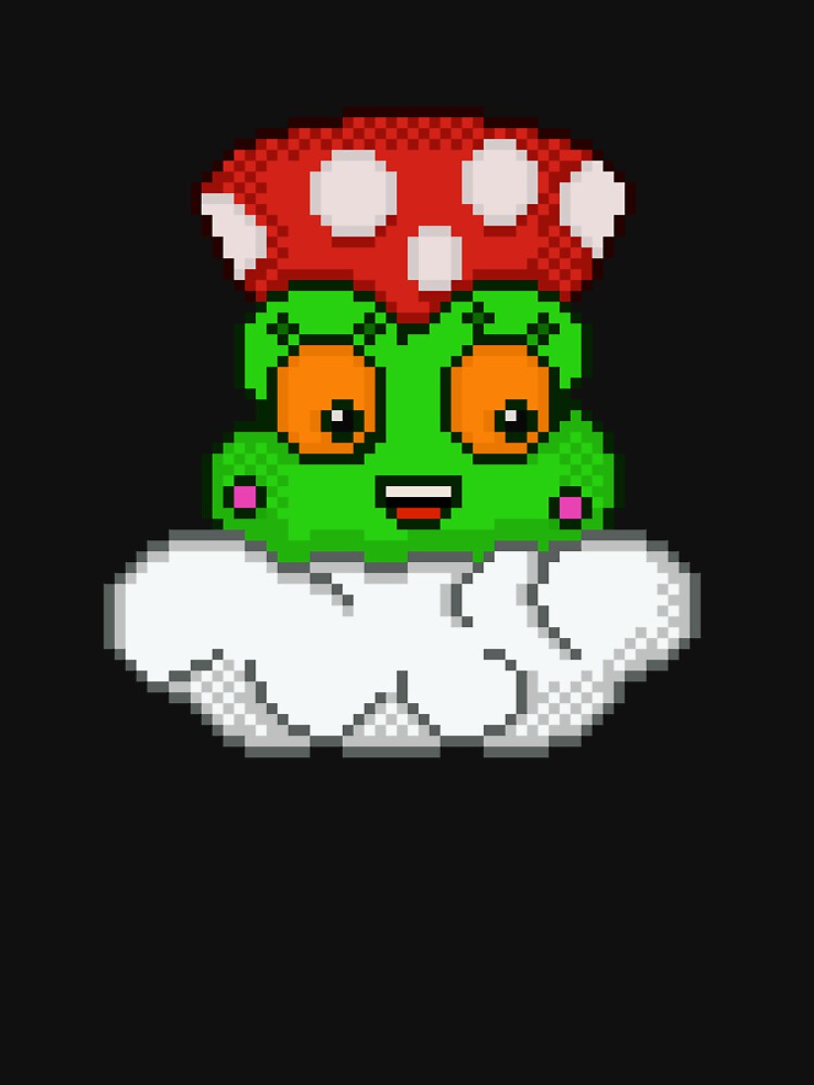 Cute Frog with Mushroom Hat Retro by RetroRlx