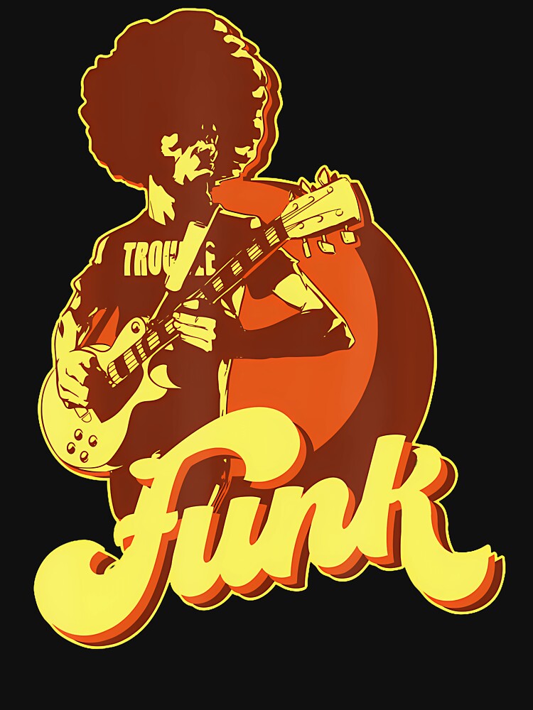 70S Retro Funk Afro Band Guitarist by Delinatma