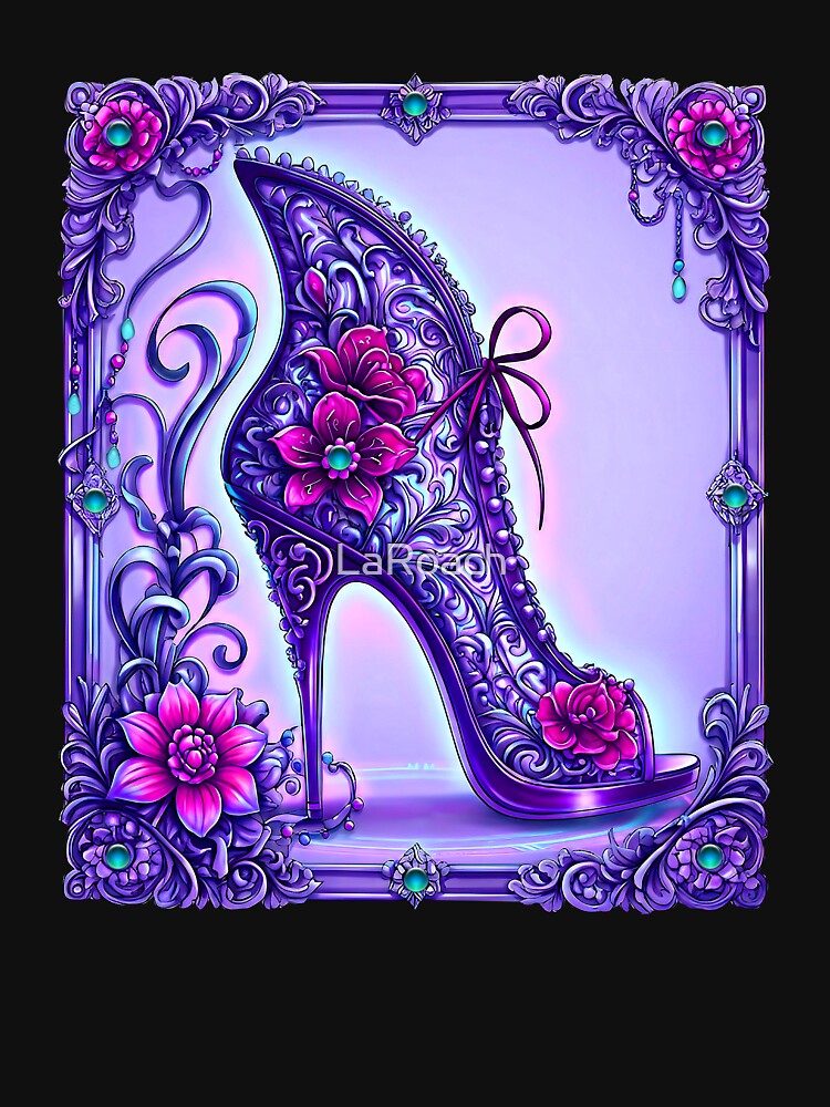 Bejeweled Purple Victorian Fantacy Boot by LaRoach Digital Arts