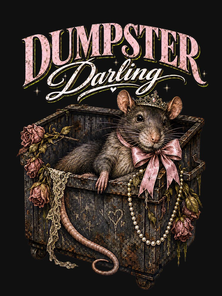 Dumpster Darling Hantavirus Rat Girl Funny Pandemic Meme by ArcanePrintsxo