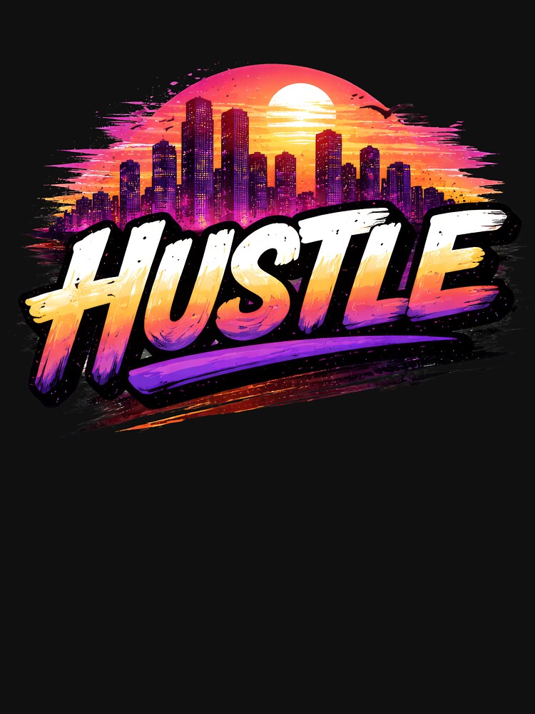 Hustle Retro City Sunset Synthwave. by Mr Lee