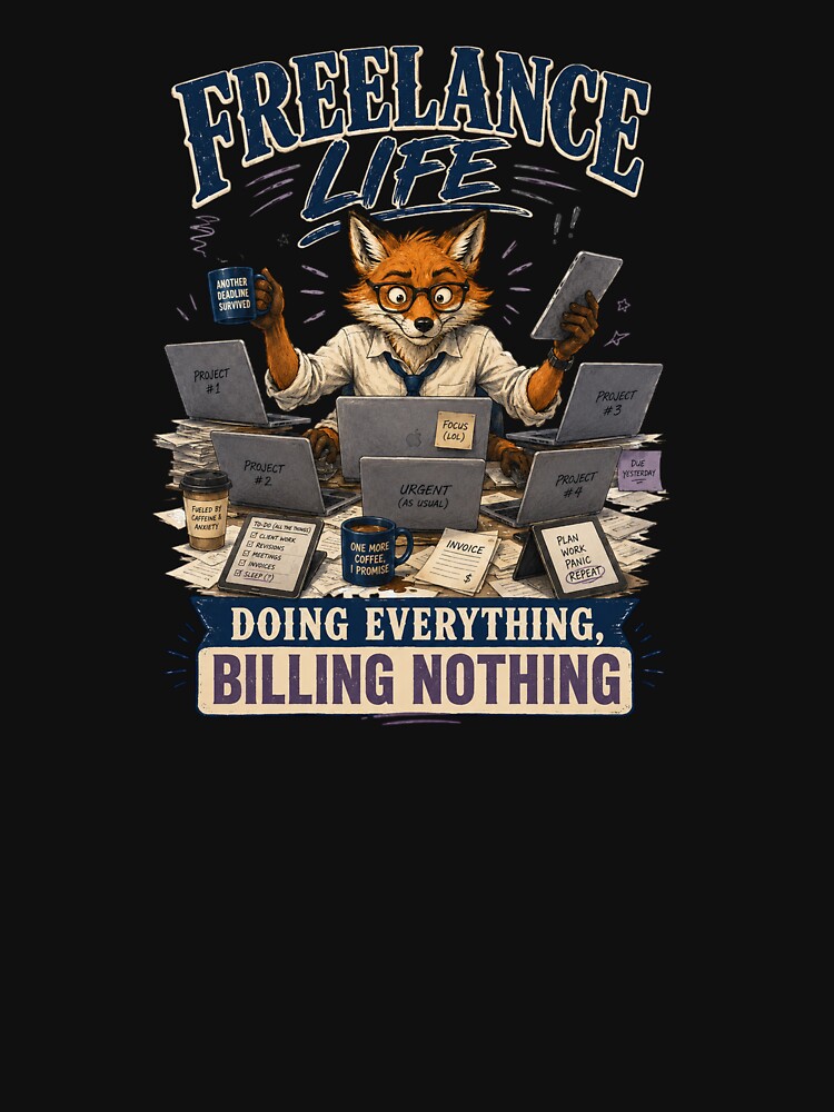 Perpetually Overworked Freelance Fox by Soft Panic Studio