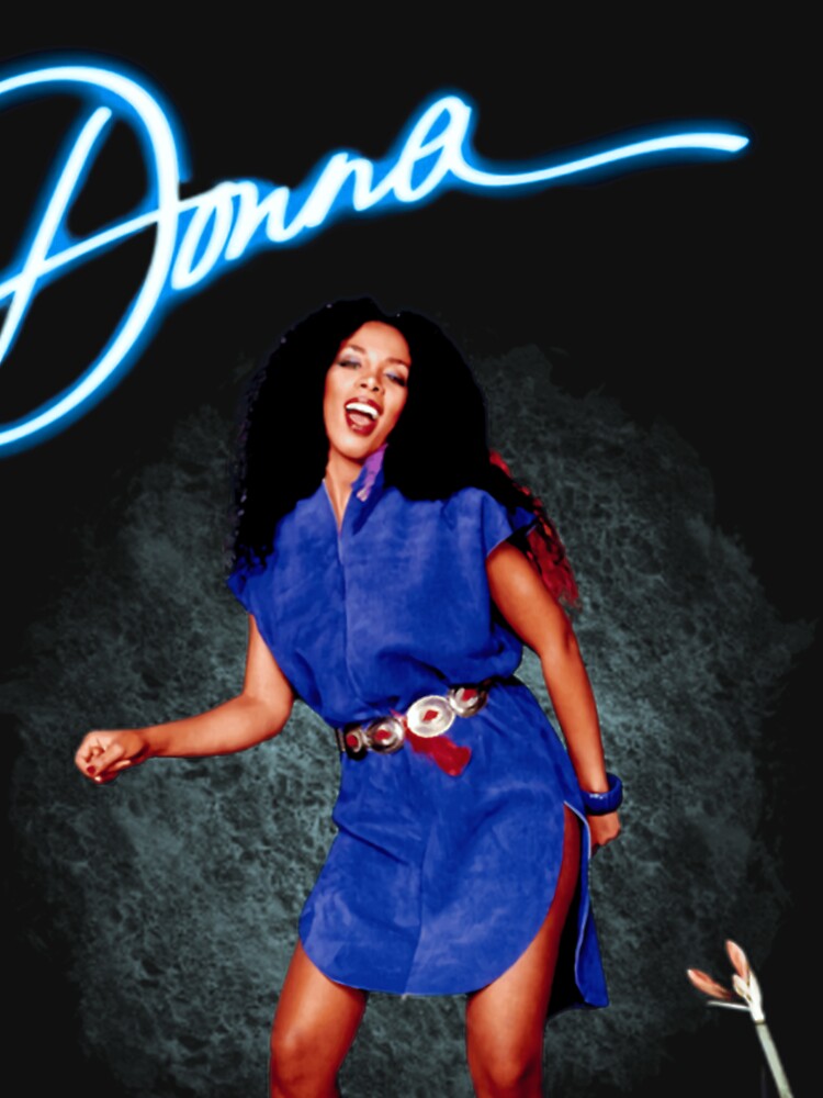 Donna Summer Dancing In Blue Outfit Design For Disco Fans, Gift For Retro Music Lovers by LindaERiley
