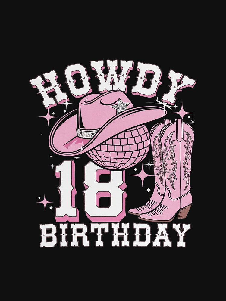 Howdy 18 Years Old Cowgirl 18th Birthday Western Girl by AquaKiev