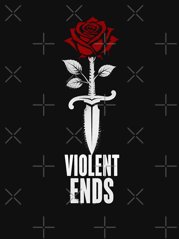 Romeo and Juliet Violent Ends Shakespeare Literary Rose Dagger Art by Fenay Designs
