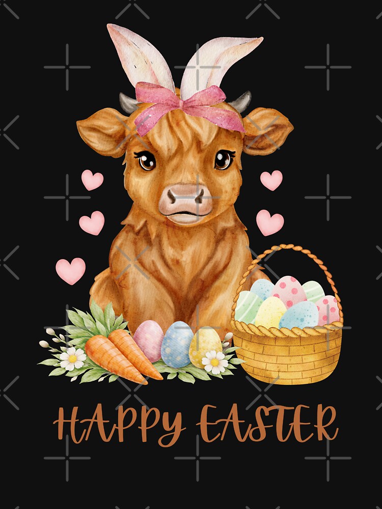 Highland Cow Easter Bunny by JRice66