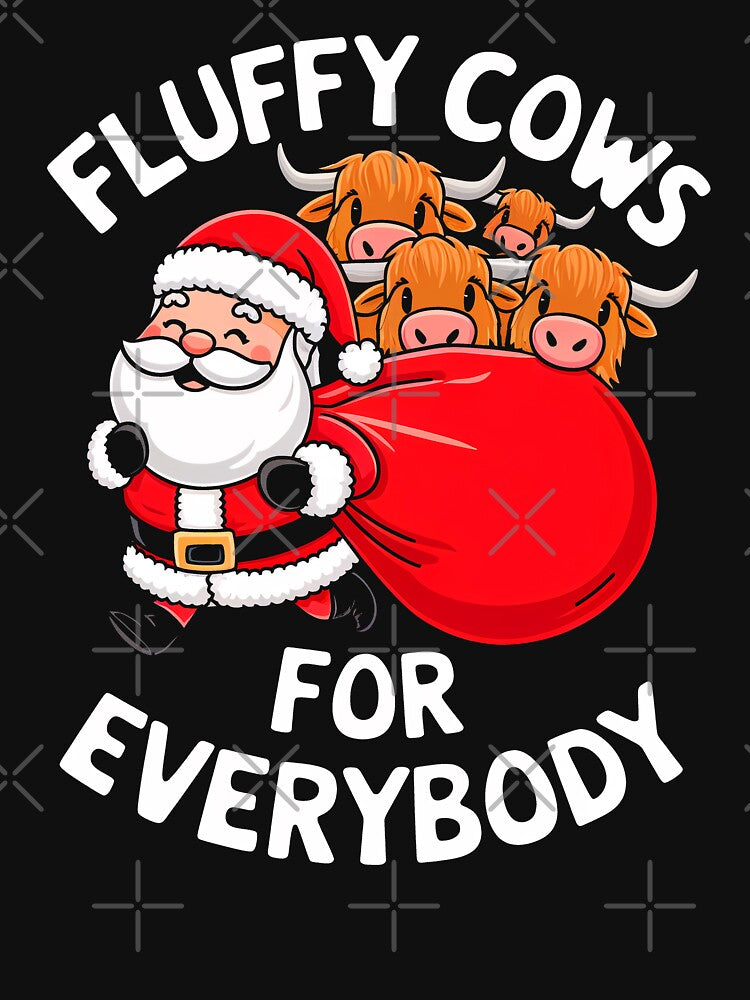 Highland Cow Fluffy For Everybody Christmas Santa by rafaeltto