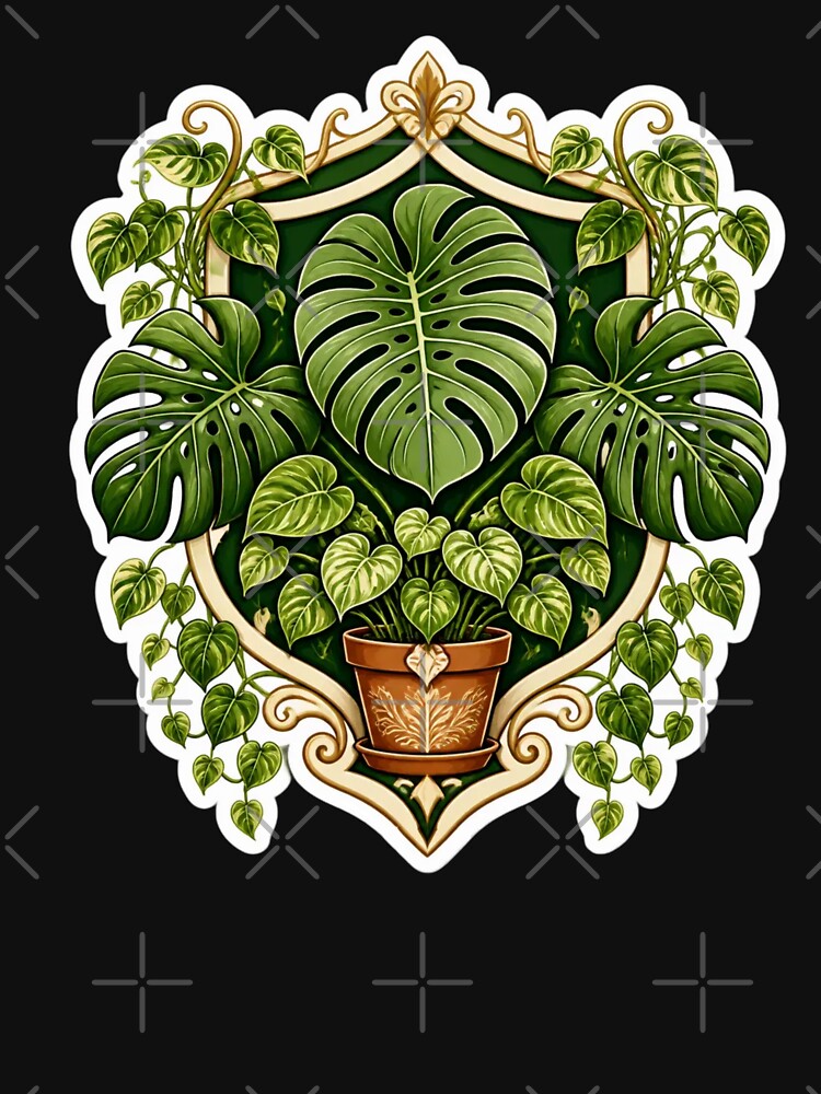 Plant Lady Botanical Crest Houseplant Emblem by StickyGuys