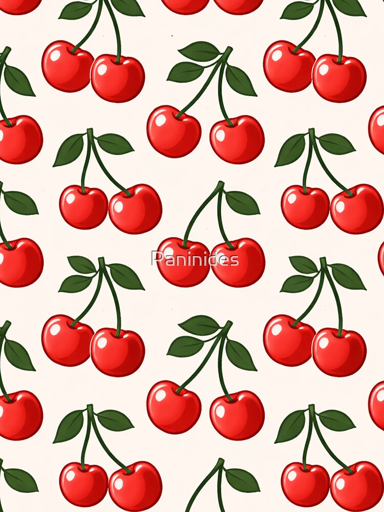 Playful Retro Cherry Pattern by Paninides
