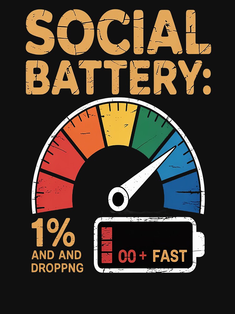 Low Social Battery - Introvert Energy by Lucaseinar