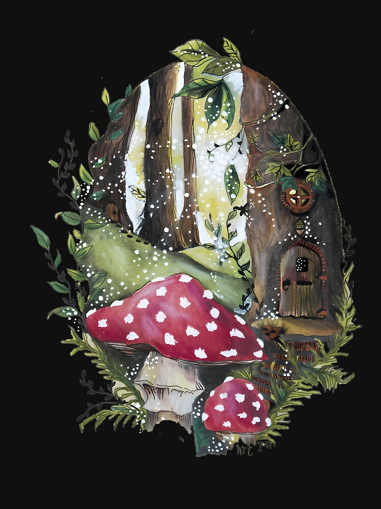 Magical Faery Forest Mushrooms by frijazede36