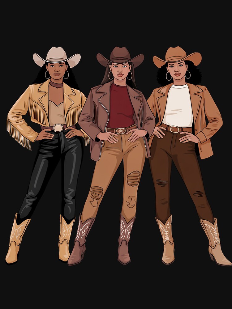 Black African American Cowgirl Western Country Texas Rodeo by Silicula