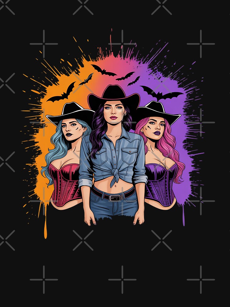 Western Cowgirl Trio Halloween by velltoons