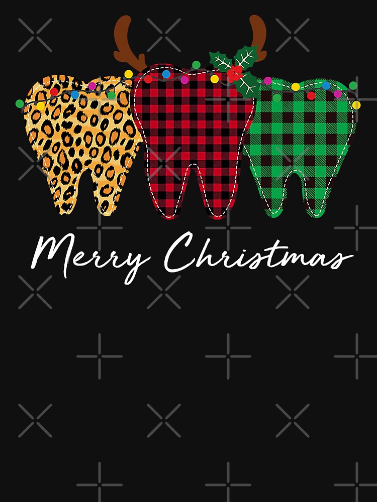 Buffalo Plaid Teeth Dental Squad Dentist Santa Christmas by norwoodcarney