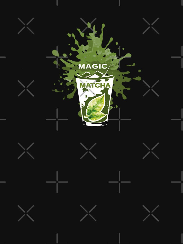 Magic Matcha Shirt | Iced Matcha Latte Splash Art | Minimalist Matcha Lover Gift | Green Tea Aesthetic by unique art and design