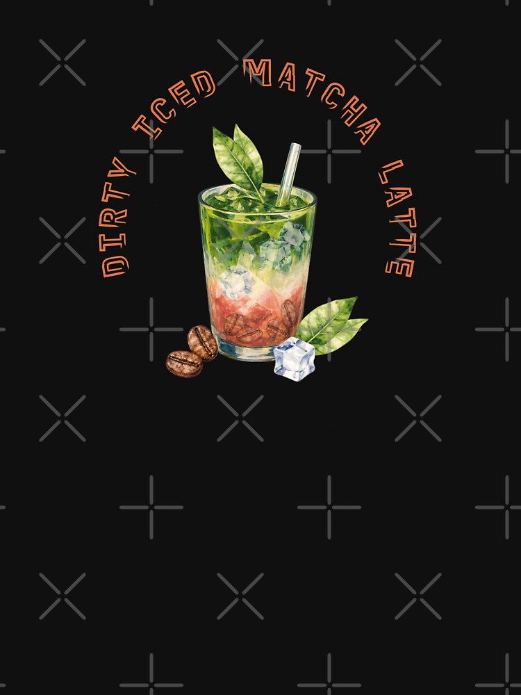 Dirty Iced Matcha Latte Glass |  Espresso drink cocktail by unique art and design
