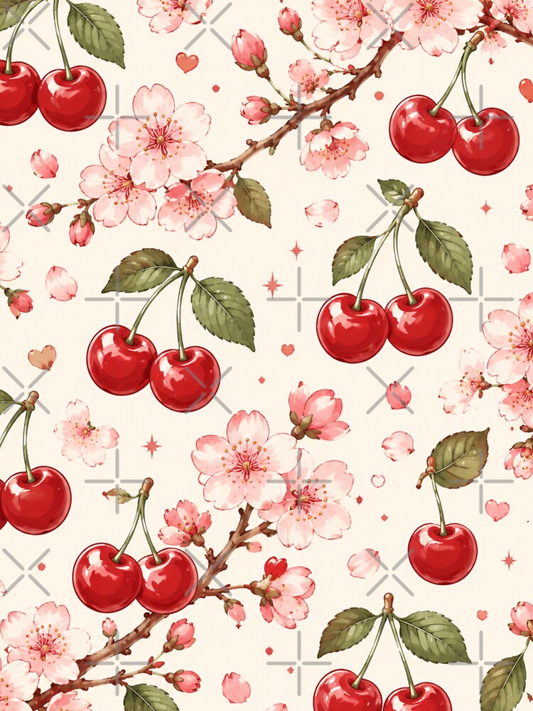 Cherry Blossom Fruit Pattern by Aramdesing