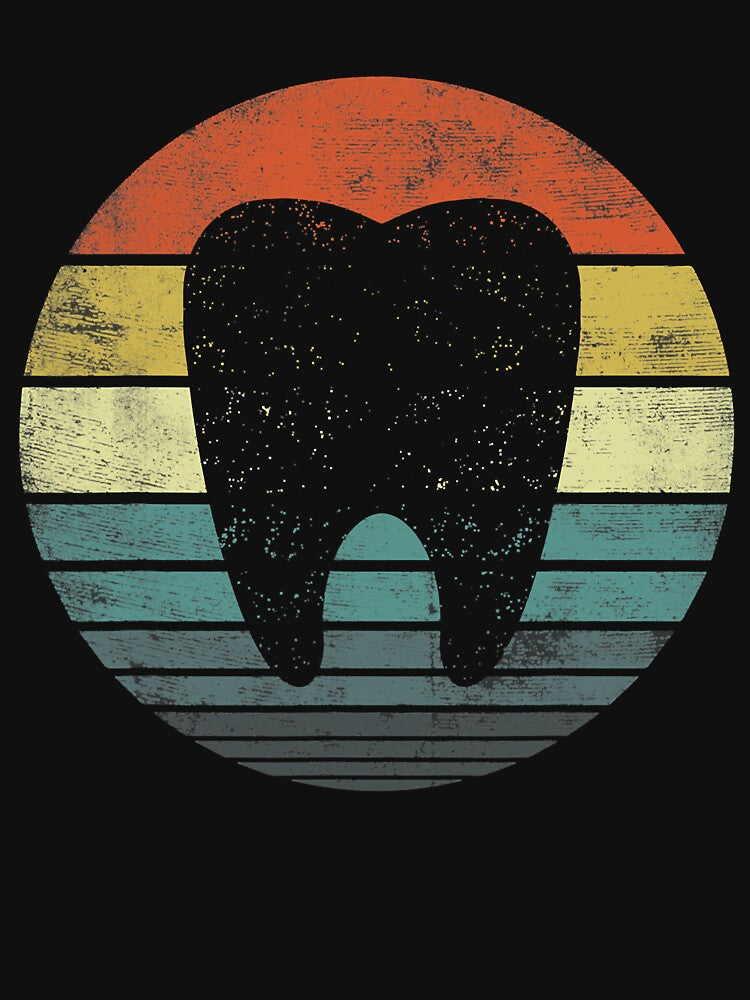 Dentist Gifts Dental Assistant Hygienist Retro Molar Tooth by SentaSchmitt