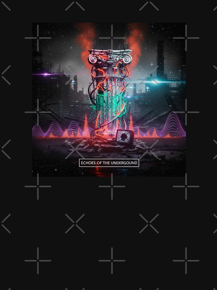 Echoes of the Underground: Industrial Techno Glitch Pillar by codex antique