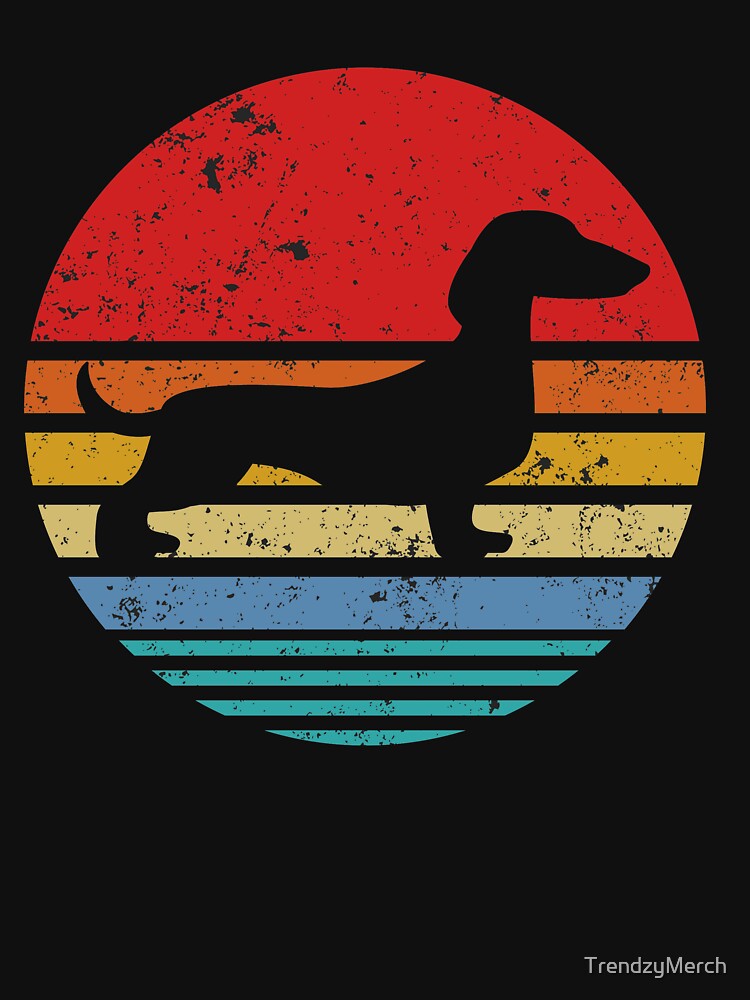 Dachshund Retro Sunset Dog Daschund by TrendzyMerch
