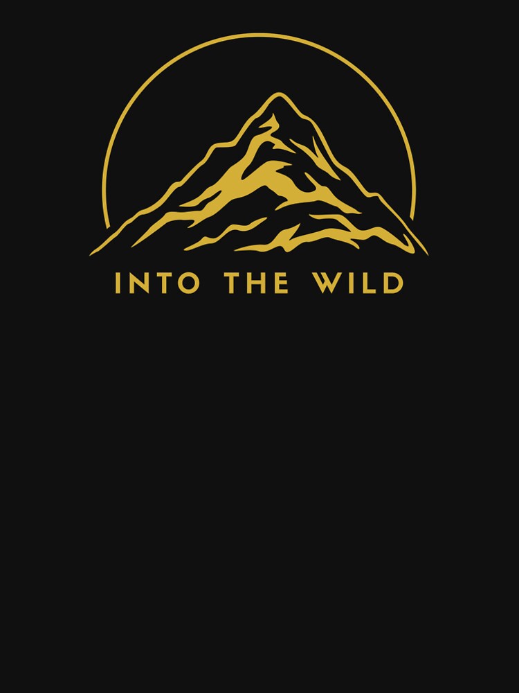 Into the Wild Gold Mountain Minimalist Adventure Design by Slow Vibes Designs