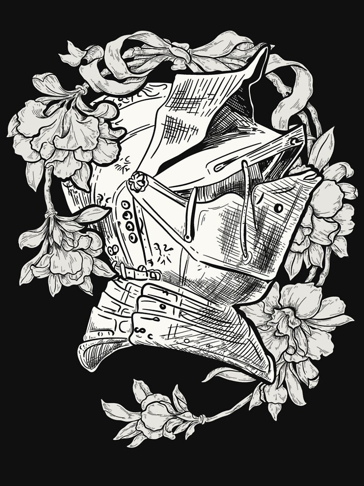Medieval Knight Botanical Drawing by Arcane Orchid