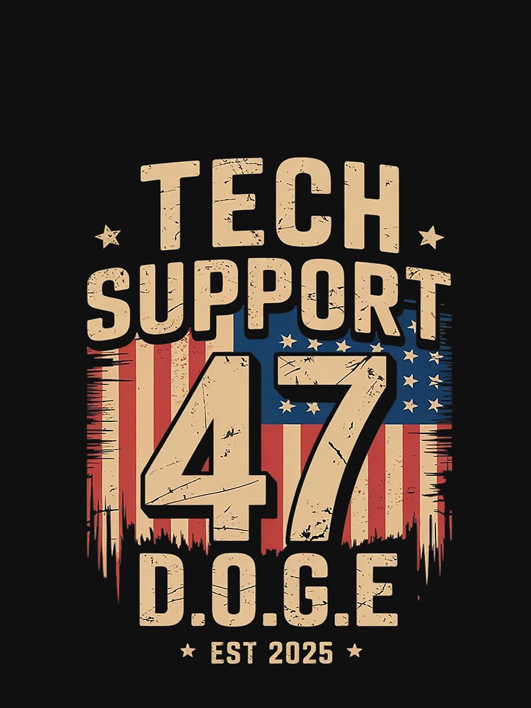 Tech Support D.O.G.E. Funny USA Flag by Bstilablhot