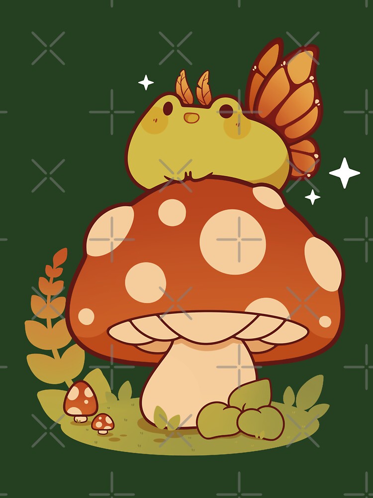 Fairy frog on a mushroom by Rihnlin