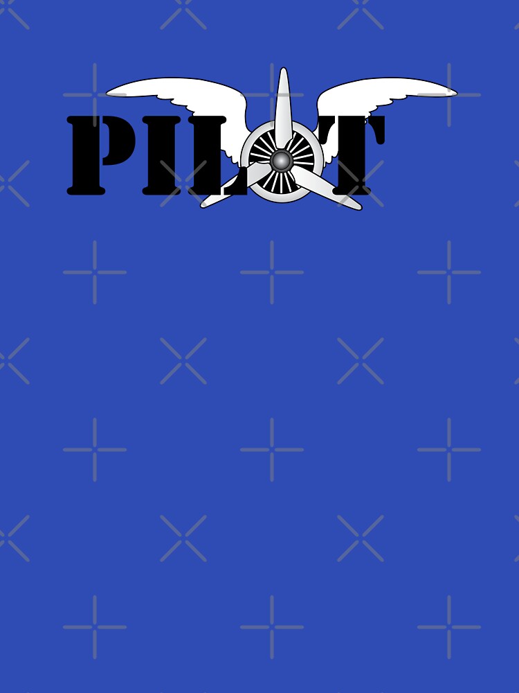 Pilot Wings Airplane Engine Propeller Typographic Design by CreativeTwins