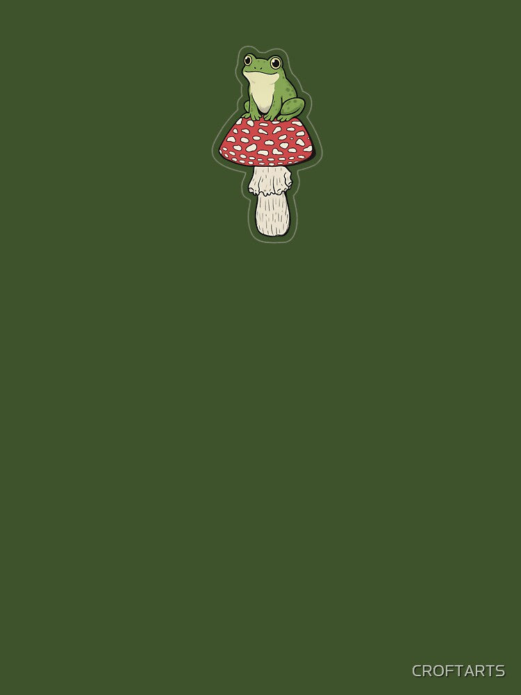 Frog ON the Mushroom - STICKER by CROFTARTS