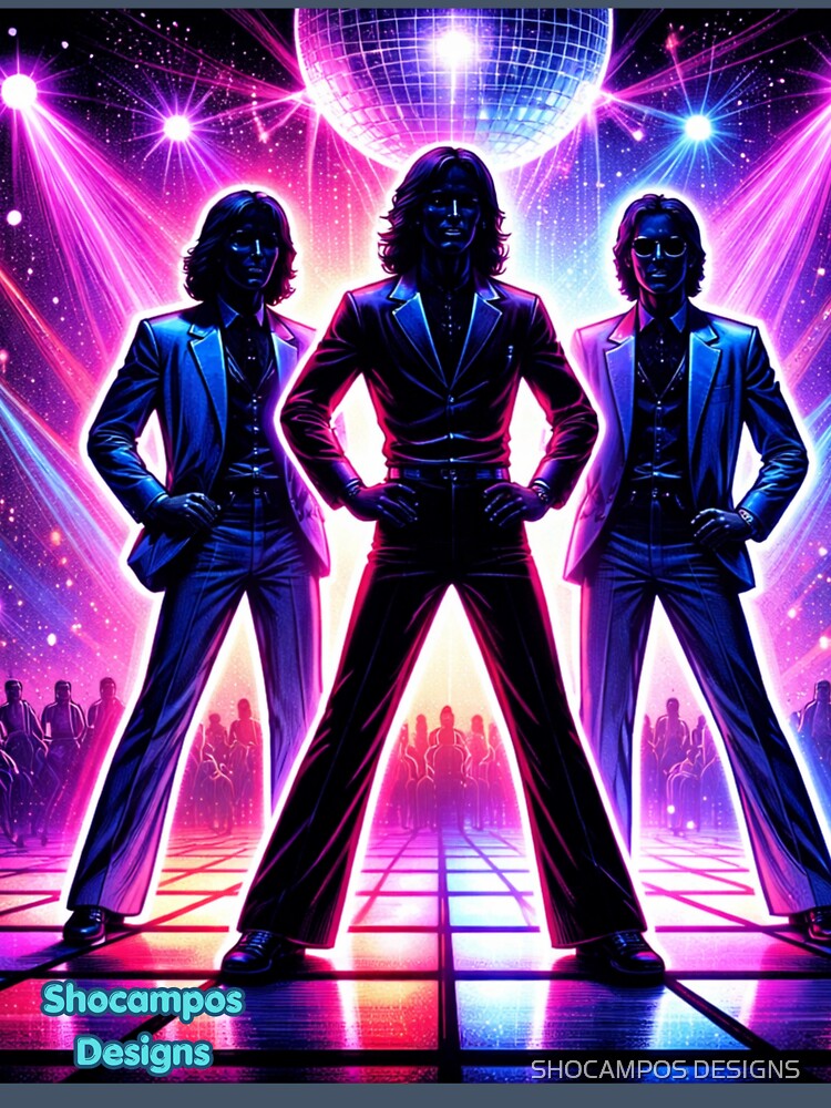 Bee Gees Neon Disco Fever – Retro 70s Night Groove Energy by SHOCAMPOS DESIGNS