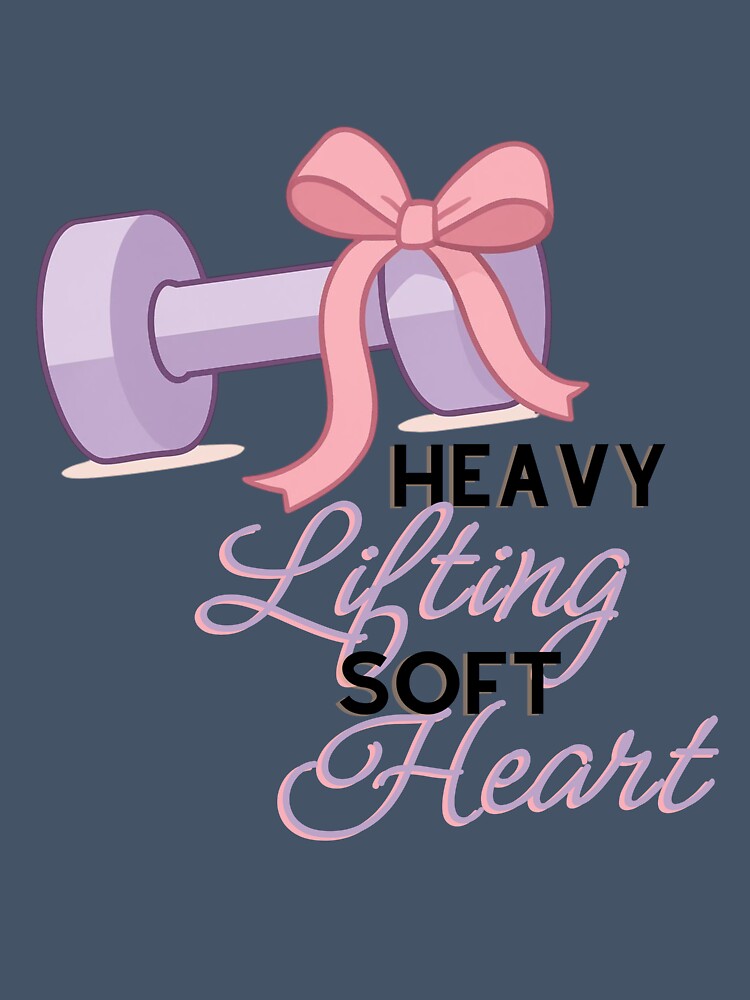 Heavy Lifting Soft Heart Lavender Dumbbell Bow Cute by Girly-Universe