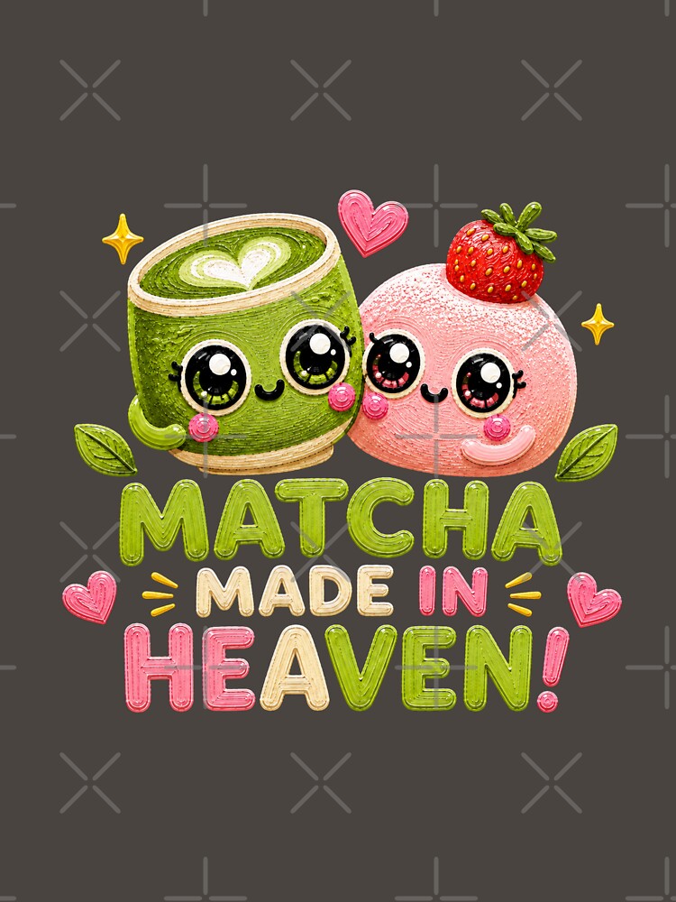 Matcha Made In Heaven Cute Kawaii Matcha Art by Liv Solara