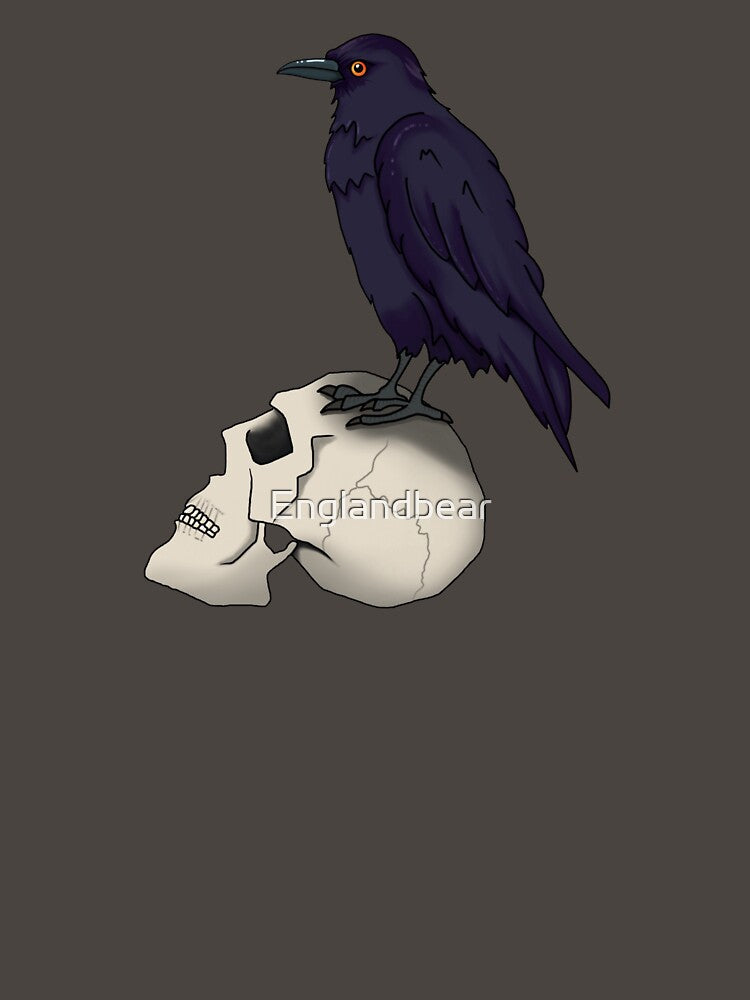 Richard the Raven: British Folklore Guardian (Black Raven on Skull) by Englandbear