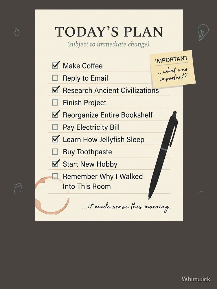 Today's Plan Subject To Change Funny ADHD Gift by Whimwick