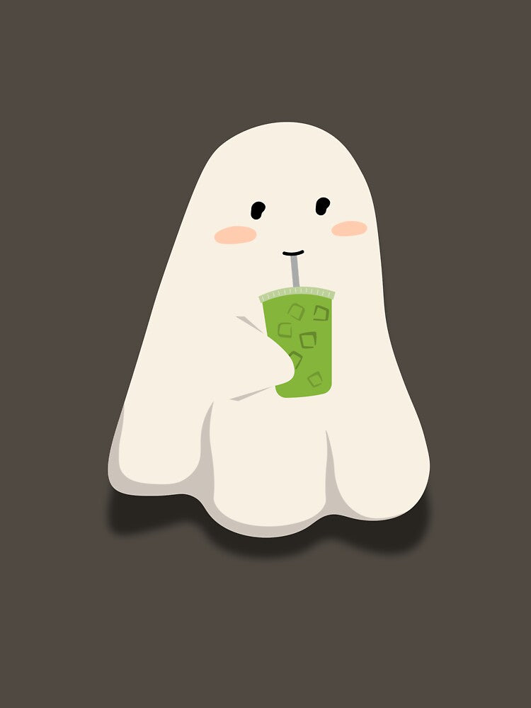 Cute Matcha Ghost – Kawaii Tea Shirt by Kasad