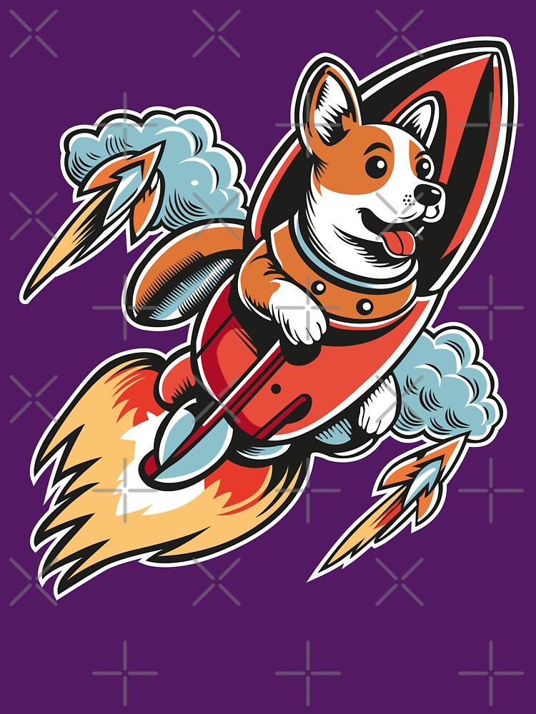 Puppy in a Rocket – Cute Space Dog Adventure Design by MerlinWear