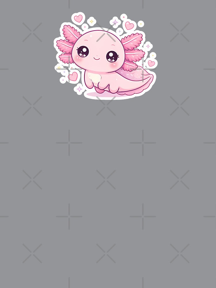Axolotl Kawaii Meme – Funny Cute Axolotl Chill Mood Cartoon Illustration by VectorJoy