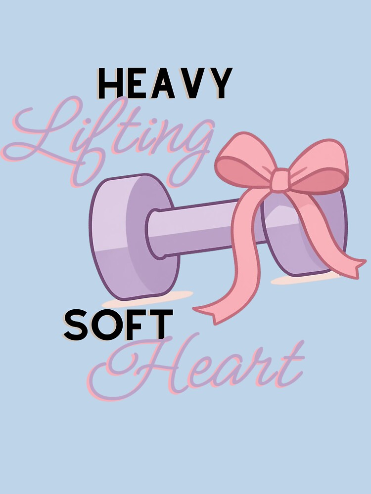 Heavy Lifting Soft Heart Purple Dumbbell Bow Cute by Girly-Universe