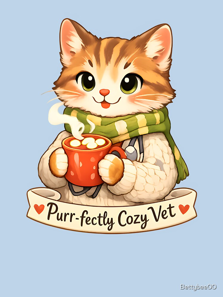 Purr-fectly Cozy Vet – Winter Veterinary Cat by Bettybee00