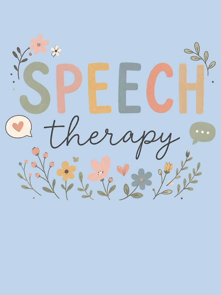Cute Speech Therapy Floral SLP Speech Language Pathologist by bosamji