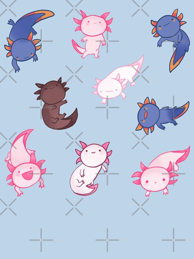 Funny axolotls pack by Mayarart