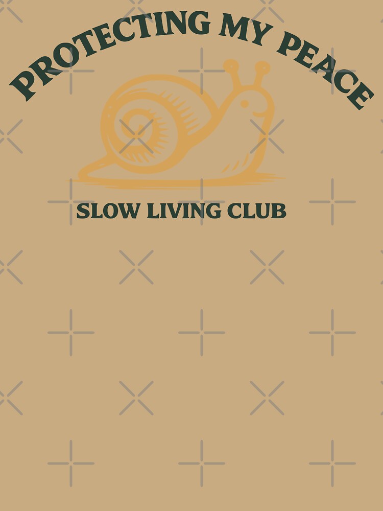 Protecting My Peace Snail - Slow Living Club Vintage Aesthetic by MavtM