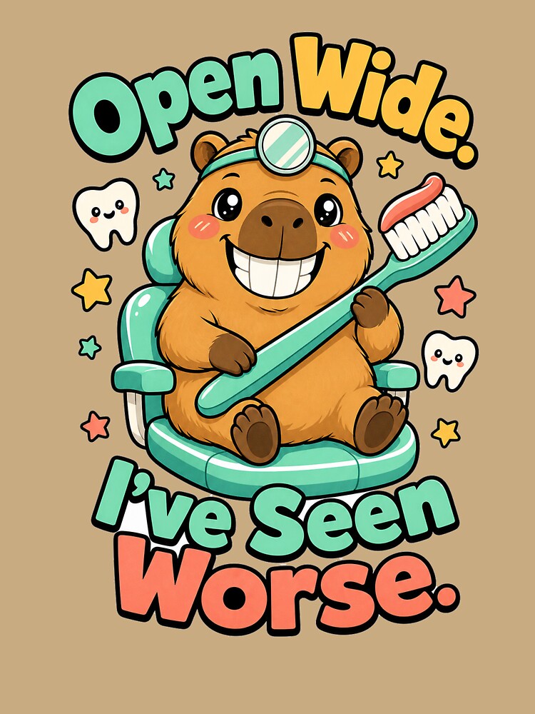 Capybara Dentist Funny Dental Professional Humor by VisualArtsOasis