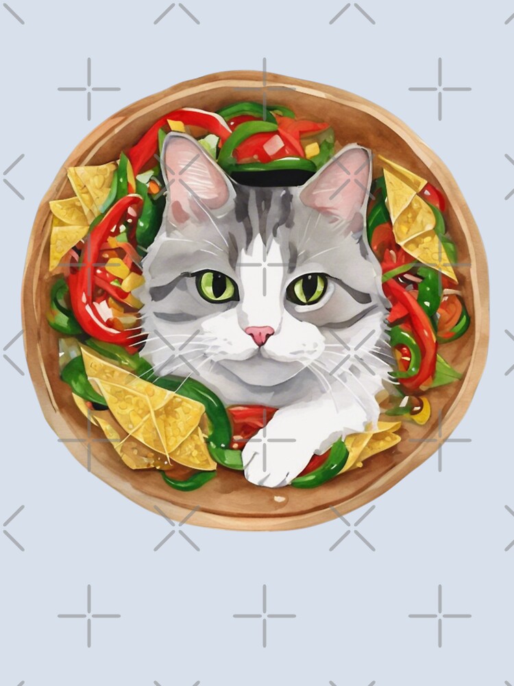 Taco Feline Fiesta on a Plate - Cinco de Mayo - Cat Lover by FurrFunPrints