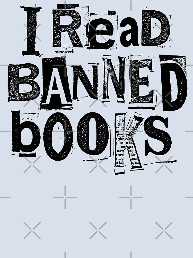 I Read Banned Books Funny Bookish Ransom Note Reader Library by GrandeDuc