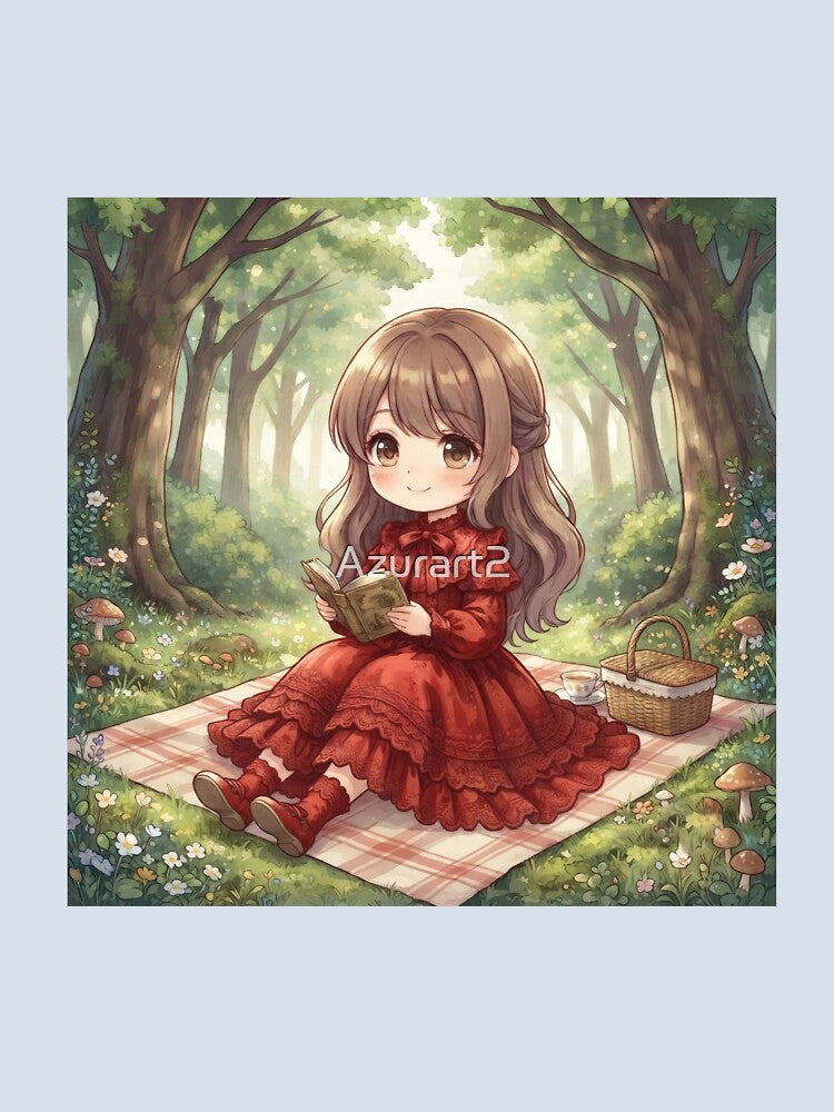 Enchanted Forest Picnic With Vintage Storybook by Azurart2