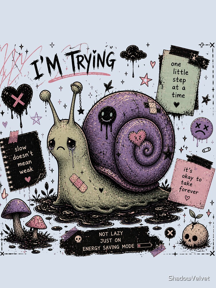 Sad Snail – I’m Trying Soft Grunge Aesthetic by ShadowVelvet